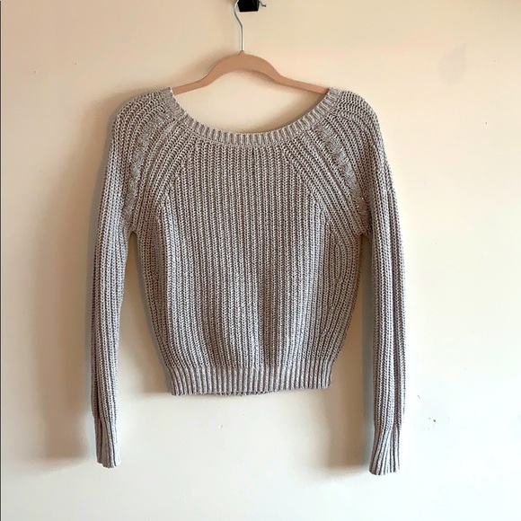 Gray A&F knit sweater - Picture 2 of 2